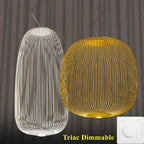 Modern Remote LED Pendant Lamp: Retro Bird Cage Design for Stylish Industrial Lighting