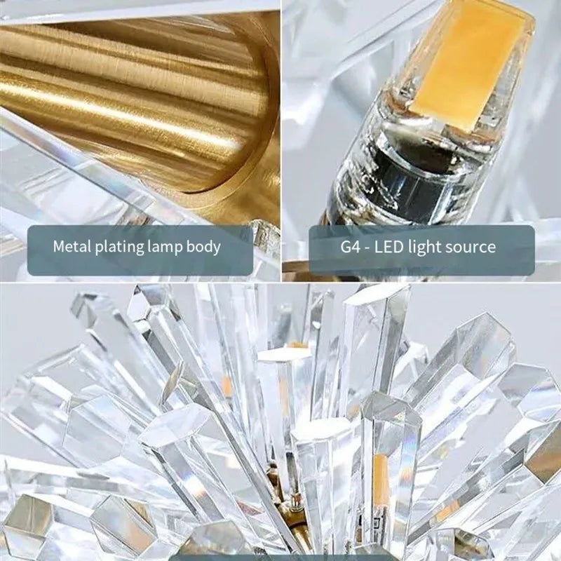 Crystal Flower Chandelier: Nordic Luxury Lighting for Home Decor & Restaurant