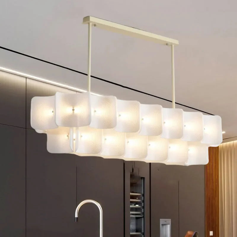 LED Chandelier: Luxe Fingerprint Design for Living Room, Bedroom, Hotel Lobby