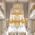 Jade Crystal Chandelier - Elegant European Style Living Room Lighting