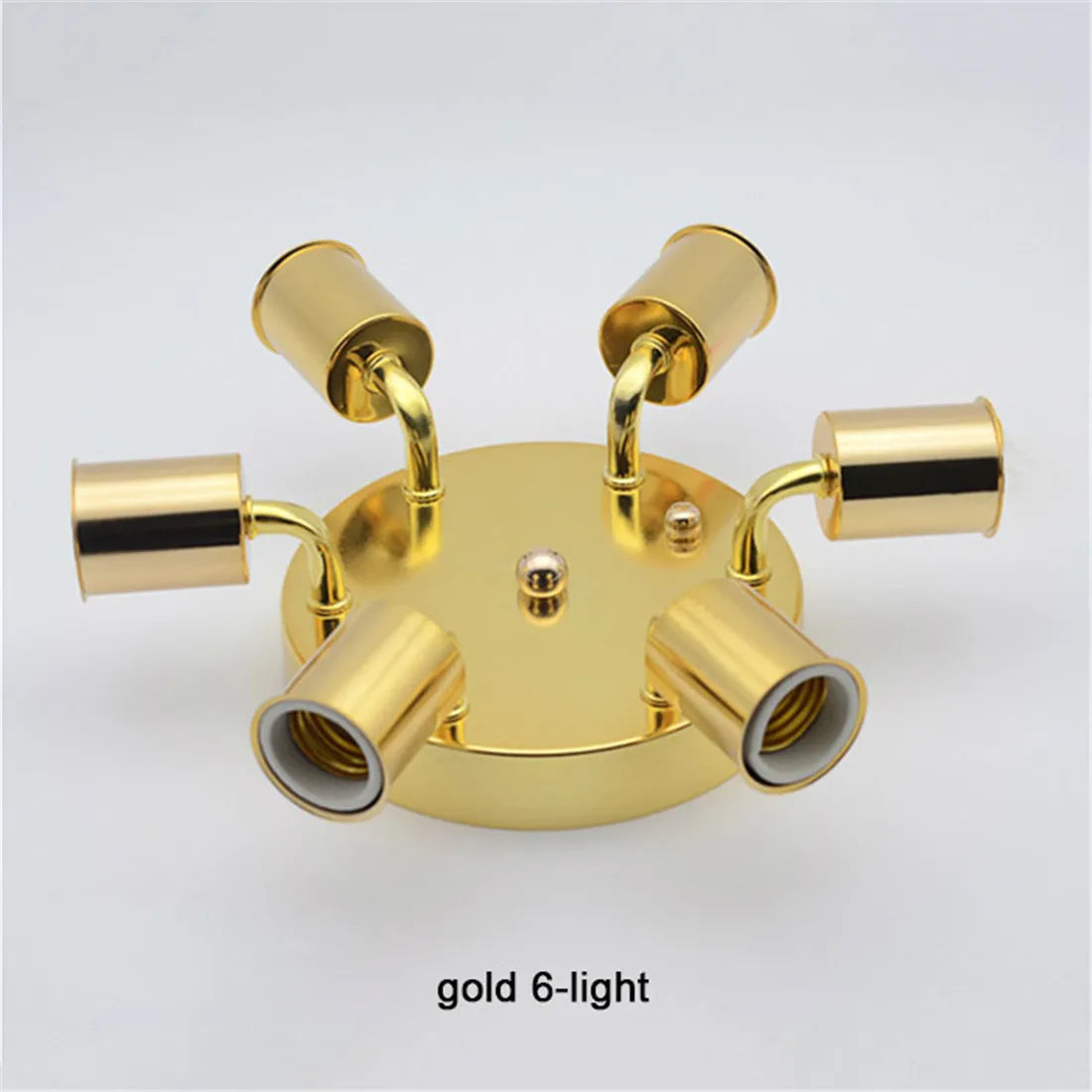 Minimalist Ceramic E27 Ceiling Lights in Gold/Chrome/White/Black, 3-8 Heads Lighting Fixture