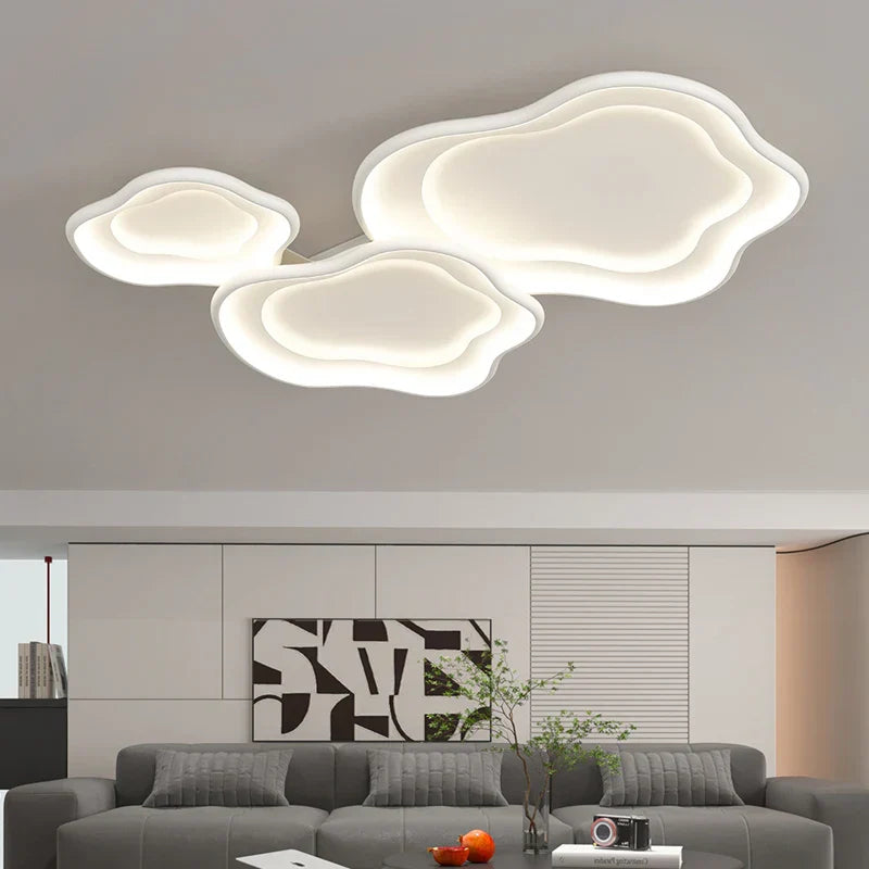 Modern White Round Ceiling Lighting with Remote Control Chandelier