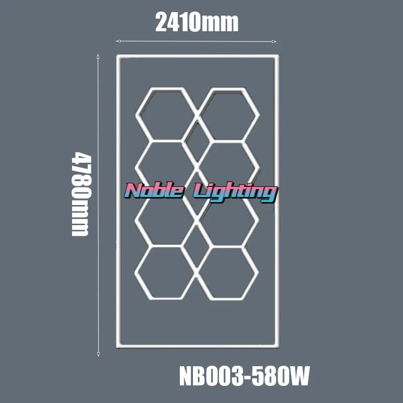 Hexagon LED Ceiling Light for Home Garage and Commercial Systems