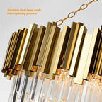 Stainless Steel Crystal Pendant Chandelier for Modern Luxury Indoor Lighting