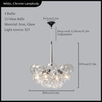 Glass Balls Ceiling Pendant Lights Minimalist Living Room Chandelier Shop Bar Decor
