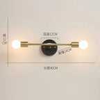 Nordic Gold Copper Wall Sconce for Modern Home Decor - Industrial Luminaire