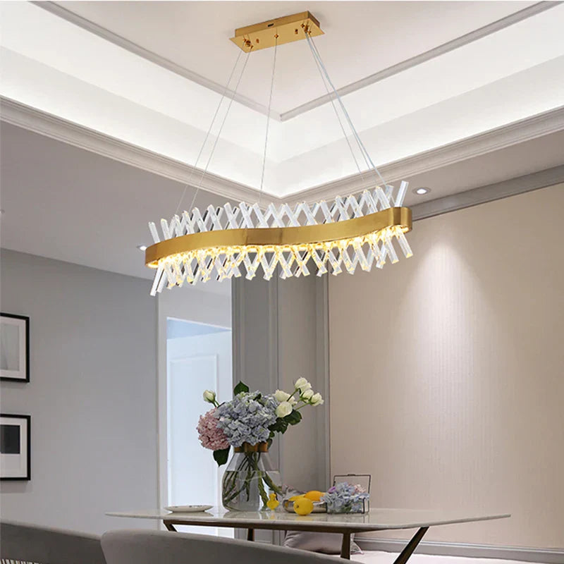 Contemporary LED Crystal Chandelier for Hotel, Wedding, and Living Room