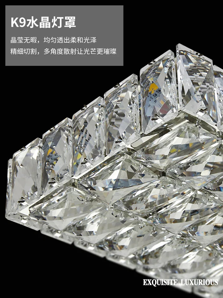 Modern Crystal LED Chandelier for Living and Dining Room Decor