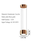 Nordic LED Pendant Light for Kitchen Dining Bar Bedroom Island Table Fixture