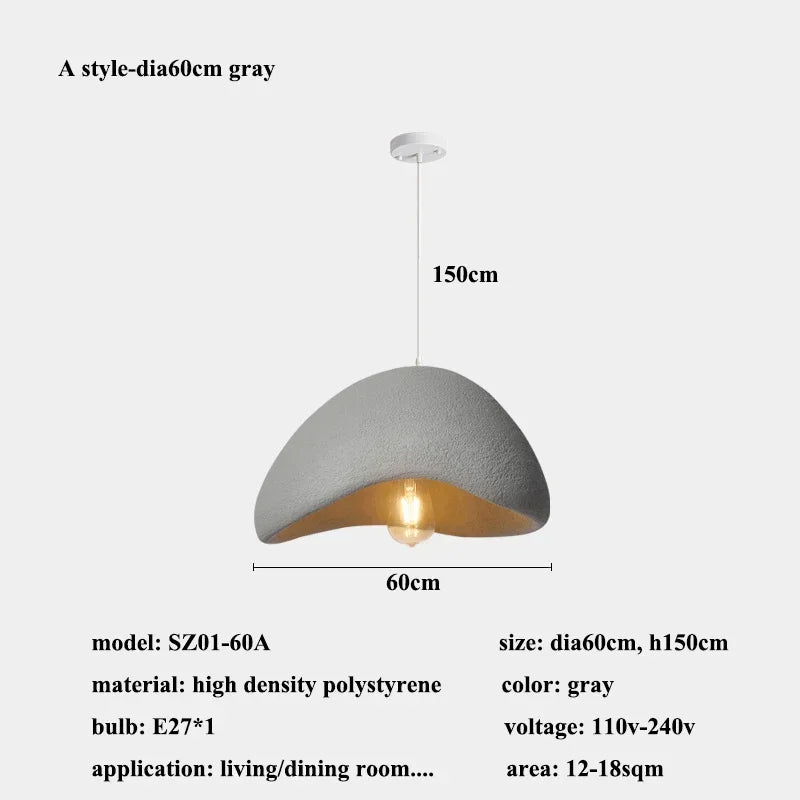 Wabi-sabi Pendant Light: Modern Living Room Bedroom Chandelier Hanging Lamp Fixtures