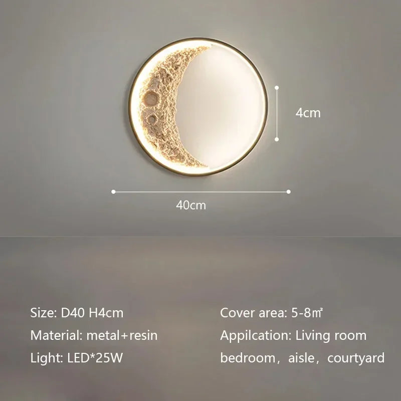 Moon LED Wall Lamp Modern Simple Home Decor Indoor Lighting Sconce