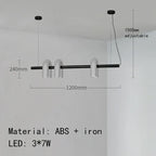 U-shaped Iron Chandelier Modern Minimalist LED Lighting for Home and Restaurant