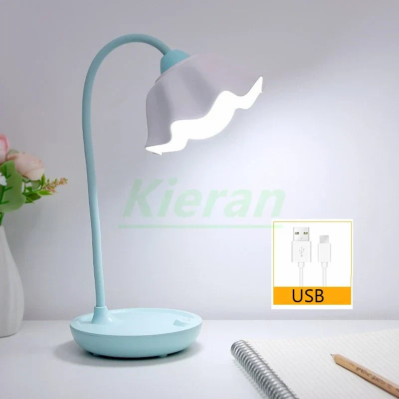 Lotus Floor Lamp: Modern LED Desk Lamp for Bedroom Study Living Room
