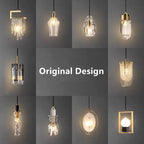 Crystal LED Ceiling Chandelier | Modern Bedroom Pendant Lamp