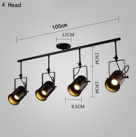 Retro Loft Industrial Spotlight Pendant Light for Kitchen Bar Lighting