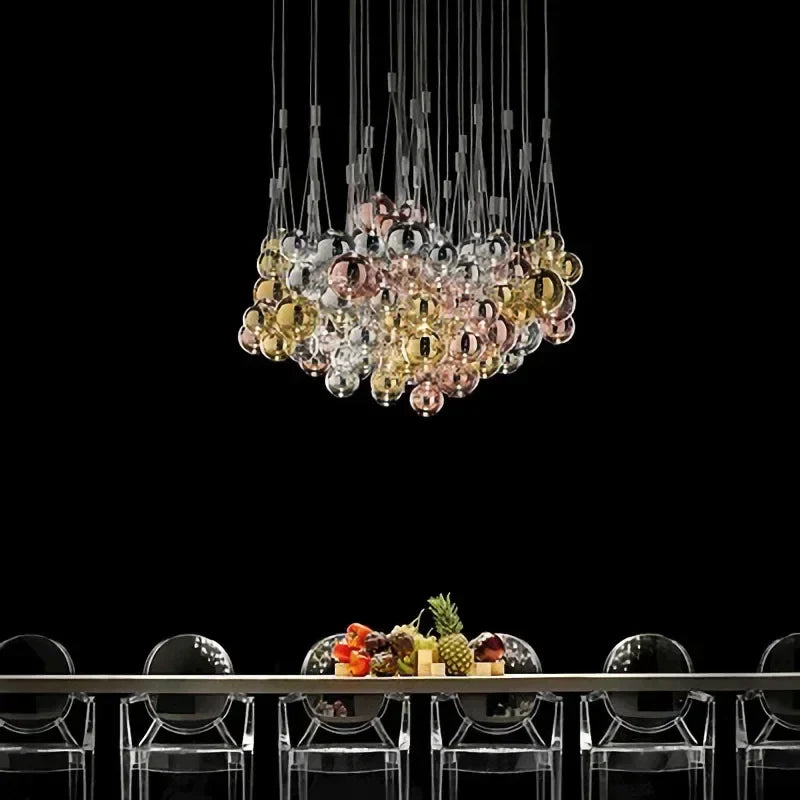 Modern Glass Ball LED Pendant Lamps for Kitchen Bedroom Living Room Lighting