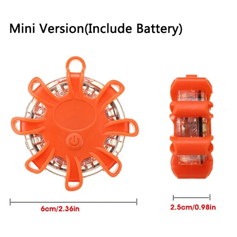 LED Safety Flare Emergency Flashing Strobe Light - 9 Modes - Portable & Rechargeable
