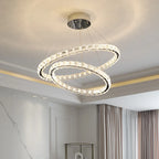 Crystal Chandelier: Modern Net Red Circle Light for Living Room, Bedroom, Restaurant