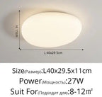 Nordic Cream LED Ceiling Lamp - Modern, Minimalist for Living Room, Bedroom, Restaurant