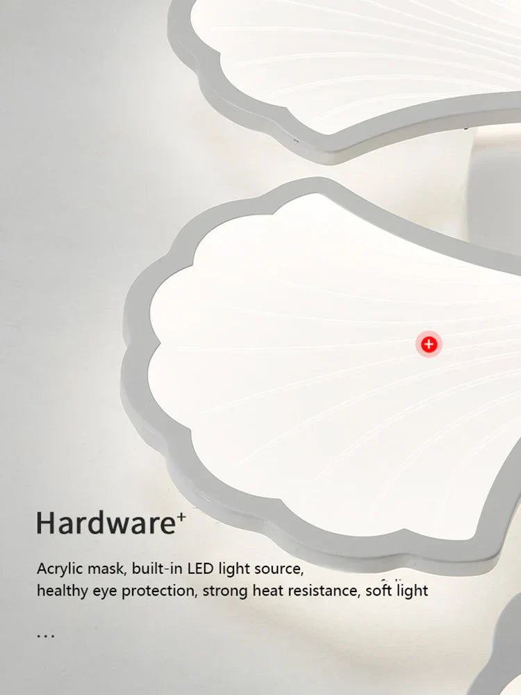 Ginkgo Biloba LED Ceiling Lamp Dimmable Minimalist Modern Indoor Light Fixtures