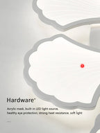 Ginkgo Biloba LED Ceiling Lamp Dimmable Minimalist Modern Indoor Light Fixtures