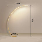 Arc LED Floor Lamp with Remote Control - Nordic Minimalist Design