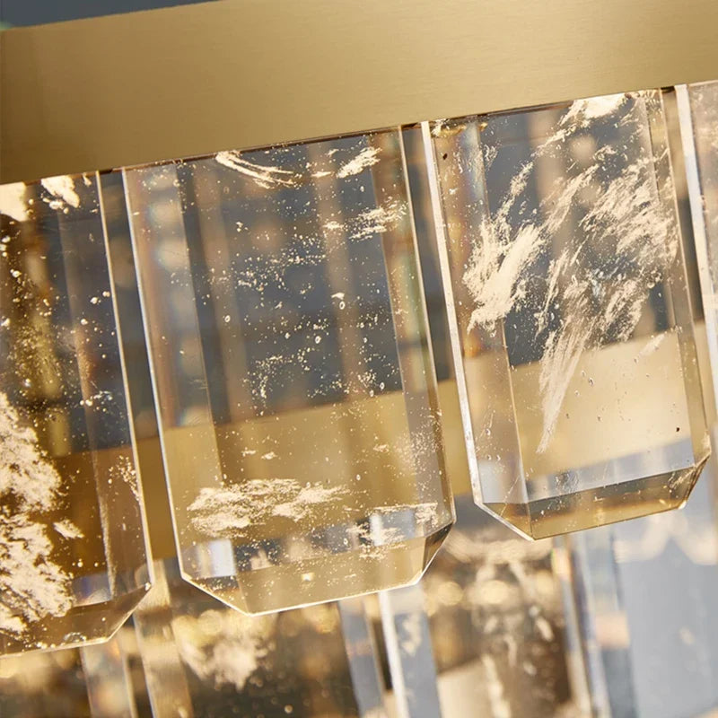 Cloud Mist Crystal Chandelier for Home Hotel Stainless Steel Pendant Lamp