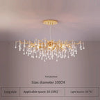 Elegant Gold Crystal Chandelier for Modern Luxury Living Spaces