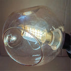 Side Opening Glass Shade Replacement for E27 Socket, D15cm, 45°C - Table Lamp Chandelier Cover
