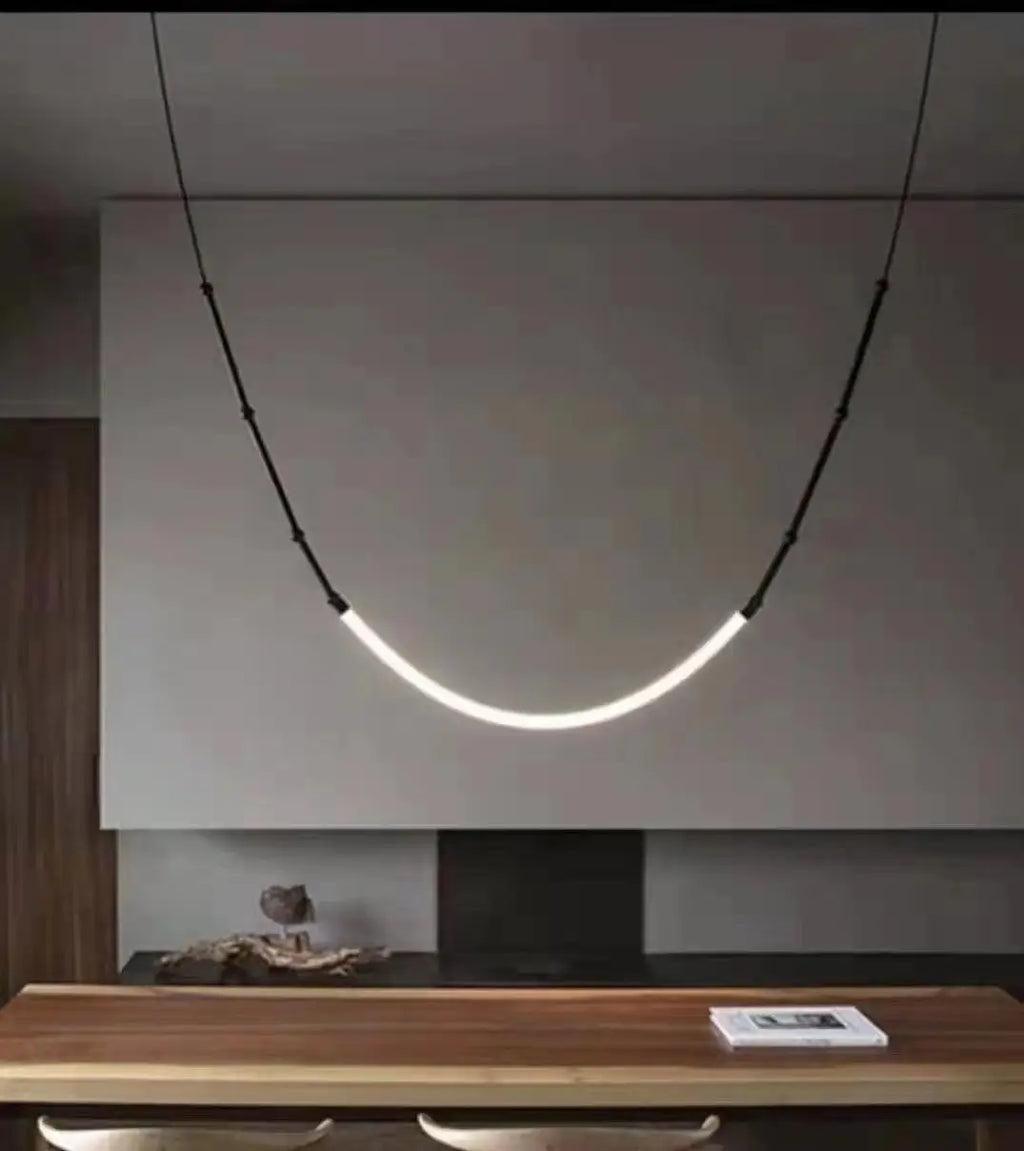 Bamboo Pendant Lights: Nordic Loft Stair LED Luminarias for Minimalism Decor