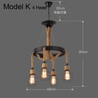 Industrial Rustic Pendant Lights Indoor Lamp for Living Dining Room Home Décor