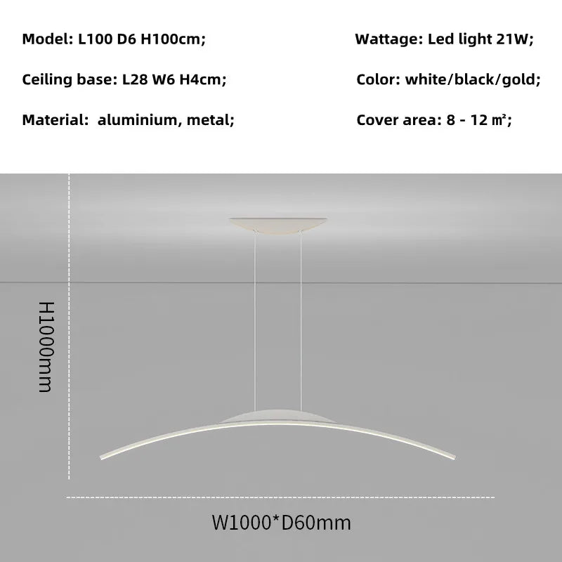 Modern Nordic LED Chandelier for Dining Room, Office, and Living Room