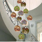 Colorful Glass Ball LED Pendant Light for Bar Dining Kitchen.