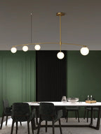 Glass Ball Pendant Chandelier: Stylish LED Hanging Lights for Dining Room, Kitchen, & Bar.