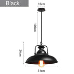 Industrial Loft Chandelier Pendant Lamp LED Edison Vintage Hanging Light