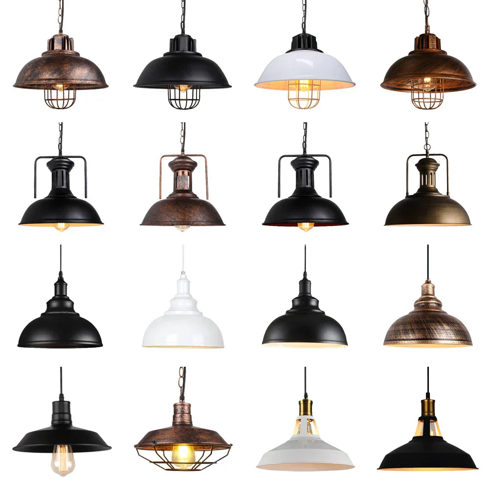 Loft Pendant Light Industrial Hanging Lamp Nordic Retro Home Decor E27