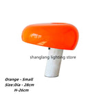Mushroom LED Table Lamp - Orange Night Light for Kid's Bedroom and Study Desk