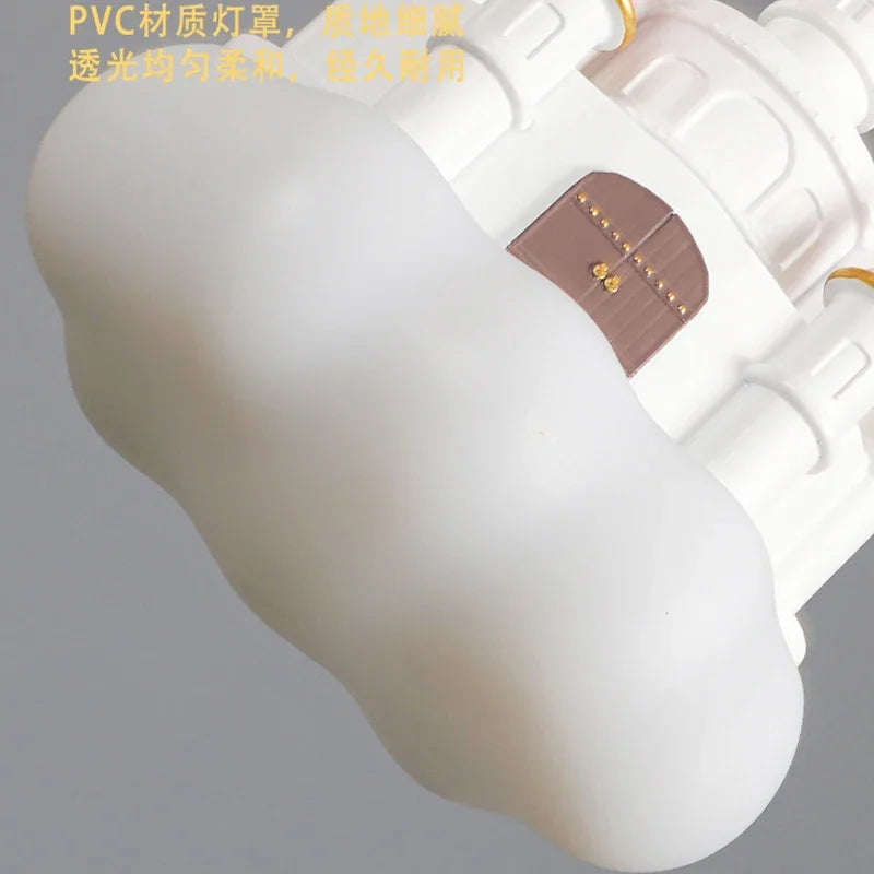 Castle Kids Chandelier LED Light for Bedroom Decor