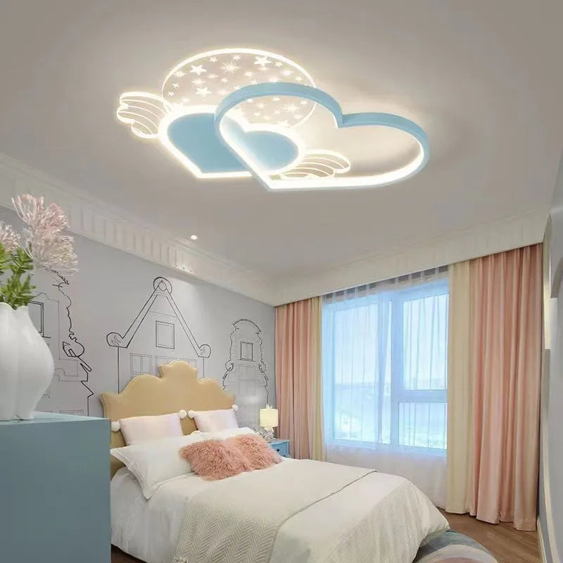 Love Ceiling Lamp: Modern Adjustable LED Chandelier for Boys & Girls Room