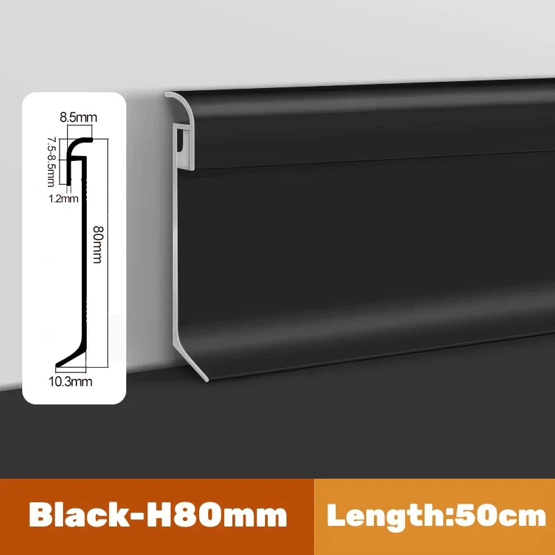 LED Skirting Line Aluminum Profiles Baseboard Corner Wall Decor - Stair Bar Strip Light