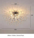 Dandelion Chandelier LED Pendant Lamp for Dining Room, Bedroom, Shops