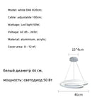 Nordic LED Pendant Lights Dimmable Hanging Lamp for Living Room and Bedroom