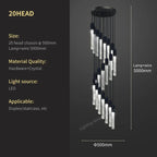 Crystal Bubble Chandelier Pendant Light - Modern Staircase Hanging Fixture