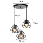 Wrought Iron Caged Pendant Light for Industrial Style Decor