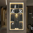 Luminous Wall Mural - Remote Control High-End Art Painting for Modern Living Room & Corridor