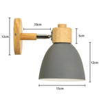 Nordic Wood LED Wall Lamp Modern Bedroom Living Room Sconce Lighting