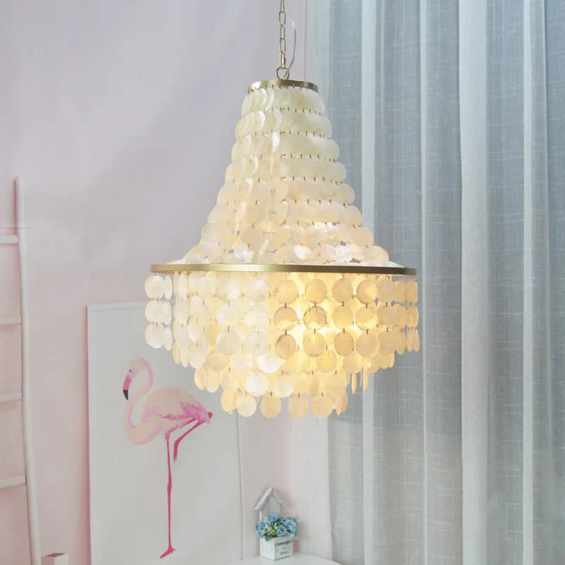 Modern Luxury Shell LED Ceiling Chandelier for Home Decor - Villa, Living Room, Staircase