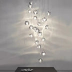 Nordic Revolving Crystal Chandelier for Living Room Dining Room Staircase