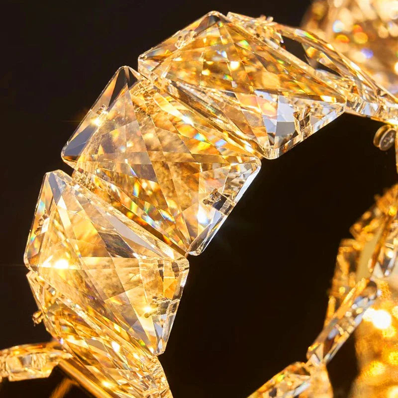 Crystal Chandelier Stair Pendant Lamp Living Room Lighting