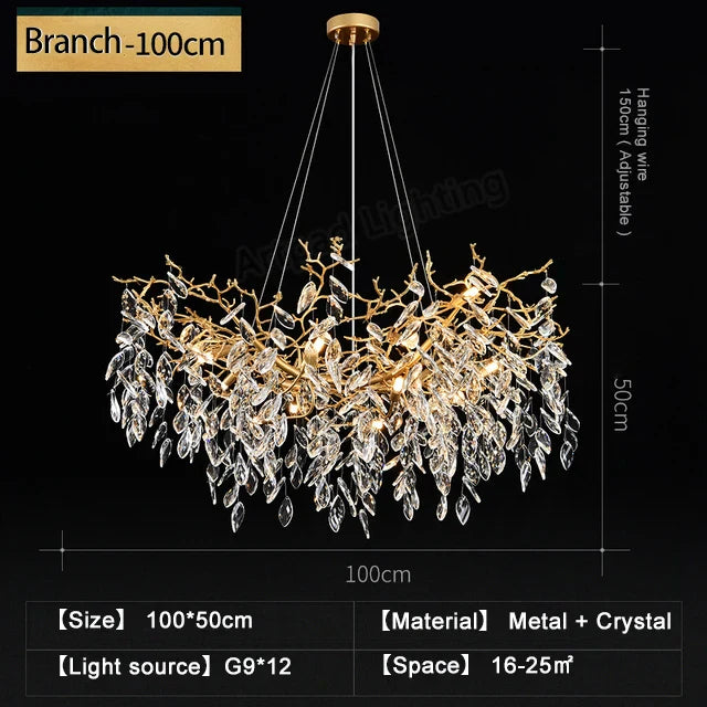 Modern Luxury Crystal Led Chandelier for Dining Living Room Hotel Hall